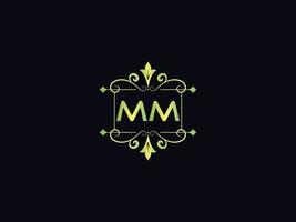 monogram mm luxe logo, abstract mm brief logo sjabloon vector