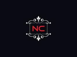 minimalistische nc logo afbeelding, creatief nc luxe brief logo vector