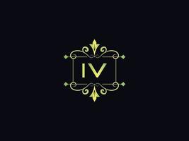 abstract iv logo icoon, minimaal iv luxe logo brief vector