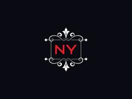 minimalistische ny logo afbeelding, creatief ny luxe brief logo vector