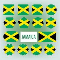Jamaica vlag verzameling figuur pictogrammen reeks vector
