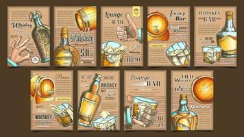 whisky lounge bar reclame posters reeks vector