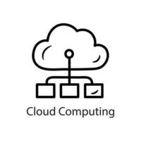 wolk berekenen schets icoon ontwerp illustratie. gegevens symbool Aan wit achtergrond eps 10 het dossier vector