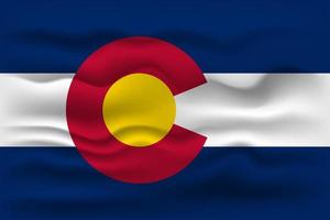 golvend vlag van de Colorado staat. vector illustratie.