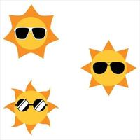 zon met bril vector