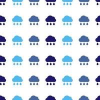 regenachtig wolk. naadloos patroon van regenachtig wolken. slecht weer symbool. vector illustratie.