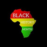 zwart geschiedenis maand kaart Afrika vector