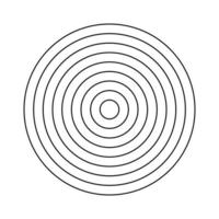 polair rooster van 8 concentrisch cirkels. cirkel diagram verdeeld Aan segmenten. blanco polair diagram papier. wiel van leven of gewoonten volger. vector