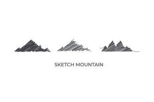 schetsen bergen reeks vector