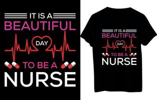 verpleegster t- overhemd ontwerp vector