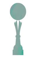 vorm van silhouet van sport- realistisch kleur kop trofee winnaar. waterverf schets trofee beker. vector illustratie