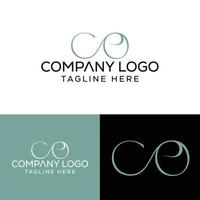eerste brief co logo ontwerp monogram creatief modern teken symbool icoon vector
