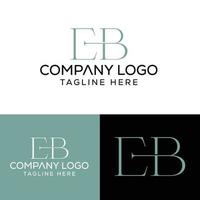 eerste brief eb logo ontwerp monogram creatief modern teken symbool icoon vector