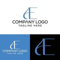 eerste brief ae logo ontwerp monogram creatief modern teken symbool icoon vector