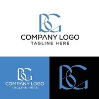 eerste brief bg logo ontwerp monogram creatief modern teken symbool icoon vector