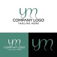 eerste brief ym logo ontwerp monogram creatief modern teken symbool icoon vector