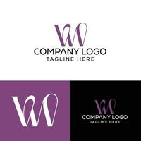 eerste brief vw logo ontwerp monogram creatief modern teken symbool icoon vector