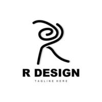 r brief logo, alfabet vector, eerste r Product merk logotype ontwerp vector