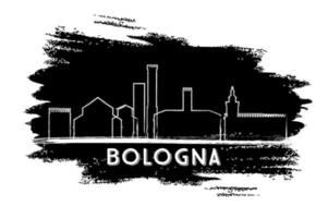 bologna Italië stad horizon silhouet. hand- getrokken schetsen. vector