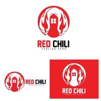 rood Chili logo, heet Chili paprika's vector, Chili tuin huis illustratie, bedrijf Product merk illustratie vector