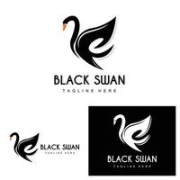 zwaan logo, vogel dier ontwerp, eend logo, Product merk etiket vector