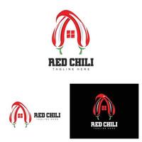 rood Chili logo, heet Chili paprika's vector, Chili tuin huis illustratie, bedrijf Product merk illustratie vector