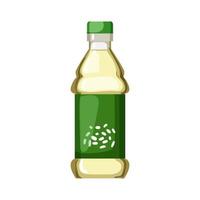 biologisch azijn fles tekenfilm vector illustratie