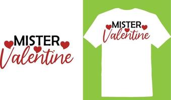 meneer Valentijn dag t-shirt vector