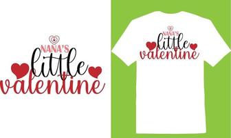 nana's weinig Valentijn dag t-shirt vector