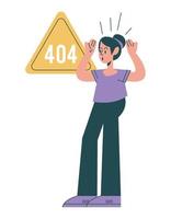 404 fout met vrouw vector