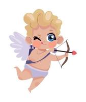 blond Cupido met pijl vector