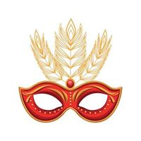 rode mardi gras masker vector