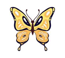 vlinder met geel Vleugels vector