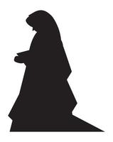 Maria maagd kribbe silhouet vector