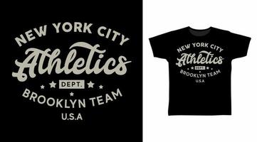 nyc atletiek typografie ontwerp vector illustratie klaar voor afdrukken Aan tee