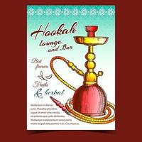 hookah lounge en bar reclame poster vector