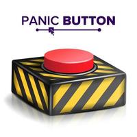 paniek knop vector. rood alarm glimmend knop icoon. psychologisch Gezondheid illustratie vector