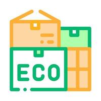 eco recycle materiaal houder verpakking vector