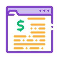 financieel web plaats met dollar teken vector icoon