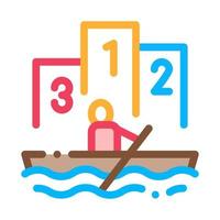 boot roeien wedstrijd kanoën icoon vector illustratie