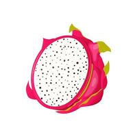 draak fruit plak tekenfilm vector illustratie