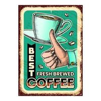 vers gebrouwen koffie drinken adverteren poster vector