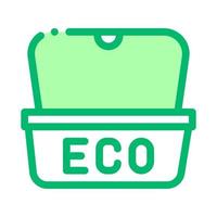 eco materiaal pakket voor straat voedsel vector icoon