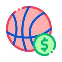 basketbal bal wedden en het gokken icoon vector illustratie
