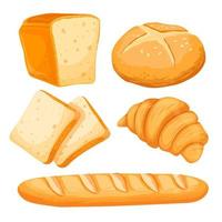 brood voedsel bakkerij reeks tekenfilm vector illustratie