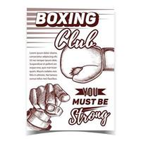 boksen sportief club reclame banier vector