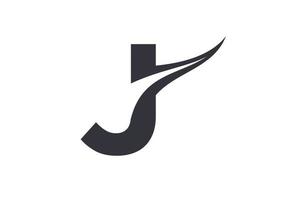 eerste brief j logo modern bedrijf typografie vector sjabloon