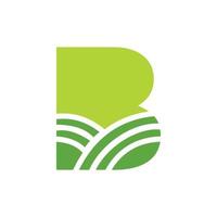brief b landbouw logo. agro boerderij logo gebaseerd Aan alfabet voor bakkerij, brood, taart, cafe, gebakje, huis industrieën bedrijf identiteit vector