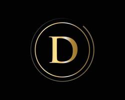 brief d logo voor luxe symbool, elegant en elegant teken vector