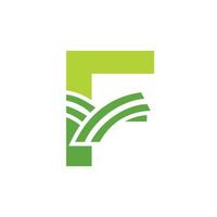 brief f landbouw logo. agro boerderij logo gebaseerd Aan alfabet voor bakkerij, brood, taart, cafe, gebakje, huis industrieën bedrijf identiteit vector
